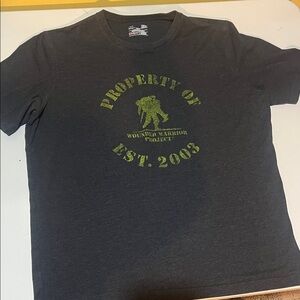 Under Armour Dark Gray Tee with Yellow Print